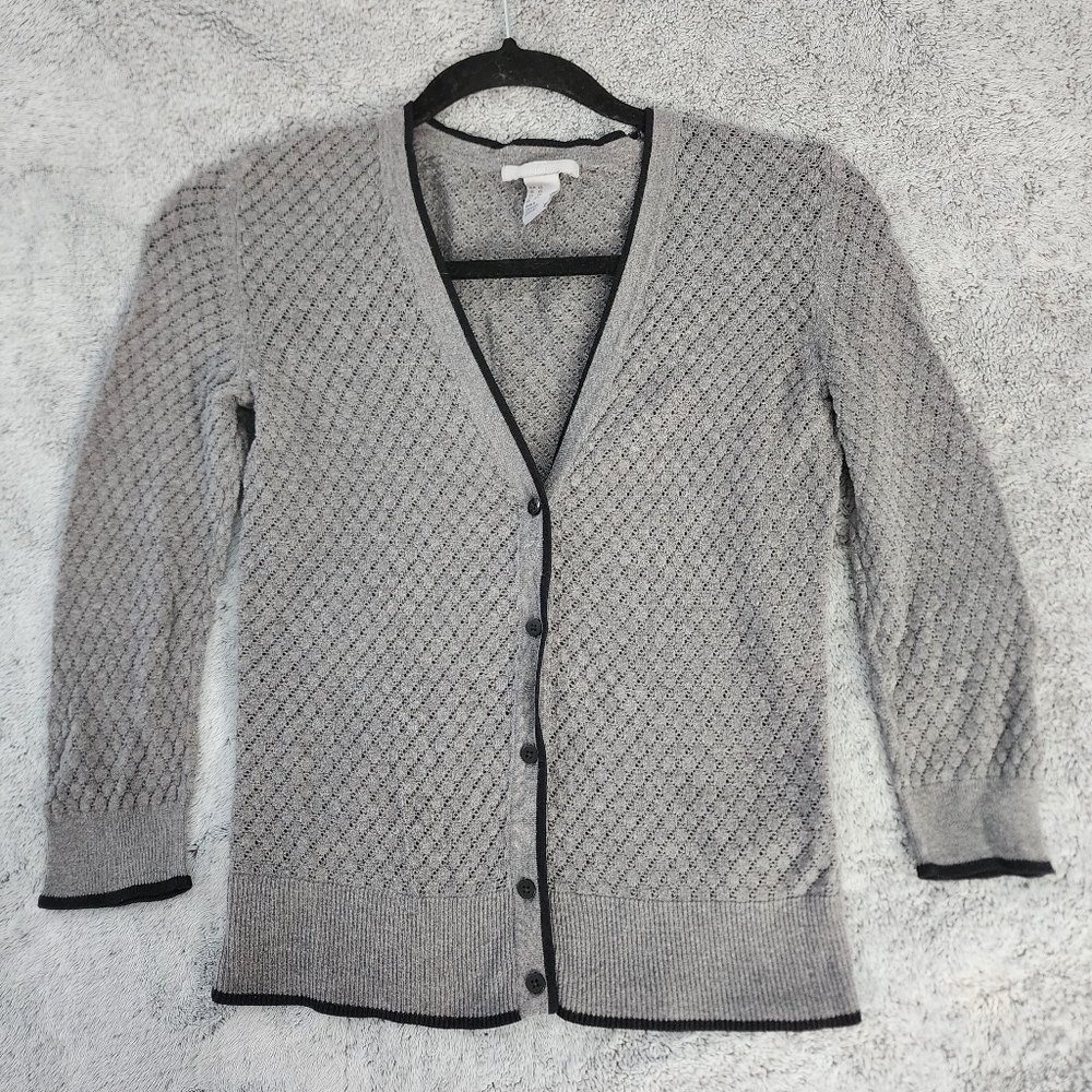 H&M grey knitted cardigan